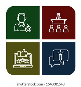 Set of forum icons. Such as Remove friend, Speech, Feedback, Chatting , forum icons