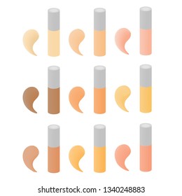 set foundation of different colors