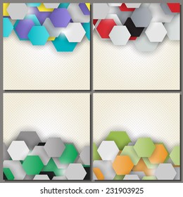 Set of four abstract backgrounds.Eps10 Vector illustration