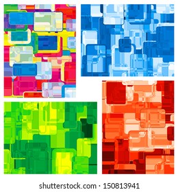 Set from four abstract color backgrounds. EPS8