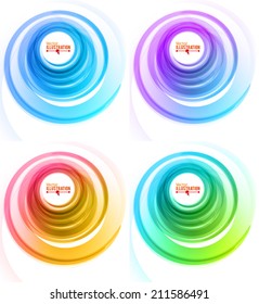 Set of four abstract colorful backgrounds. Vector illustration