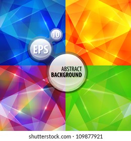 Set of four abstract eps10 vector copyspace backgrounds