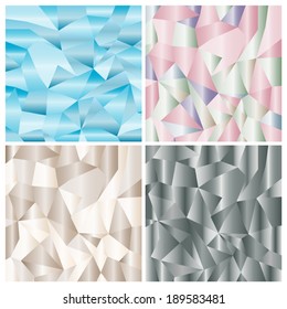 Set of four abstract geometric background. Vector EPS 10.
