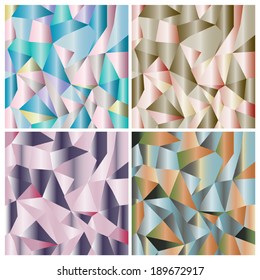 Set of four abstract geometric background. Vector EPS 10.