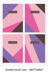Set of four abstract geometric cards. Template. Vector illustration.