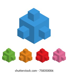 set of four abstract geometric icons