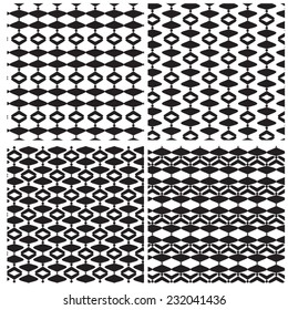 Set of four abstract pattern