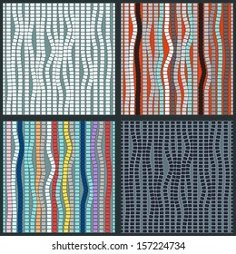 Set of four abstract seamless backgrounds.