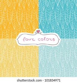 Set of four abstract seamless patterns