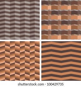 Set of four abstract squared Background. Endless pattern.