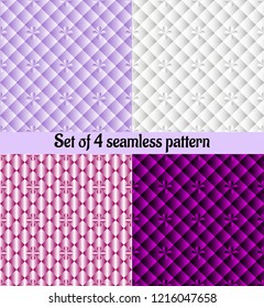 Set of four abstract squared backgrounds in different color versions