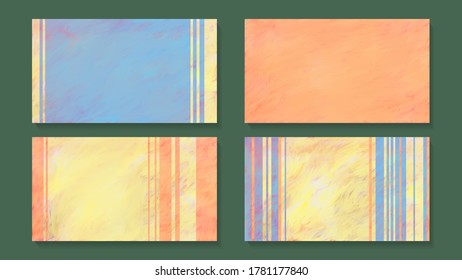 Conjunto de cuatro orígenes abstractos de textura a rayas.