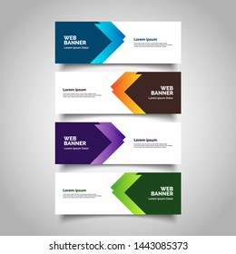 Set of four abstract vector banners.modern template design for web