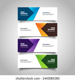 Set of four abstract vector banners.modern template design for web