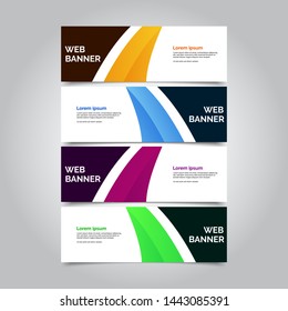 Set of four abstract vector banners.modern template design for web