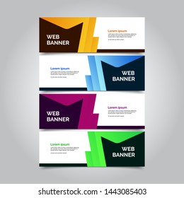 Set of four abstract vector banners.modern template design for web
