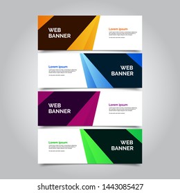 Set of four abstract vector banners.modern template design for web