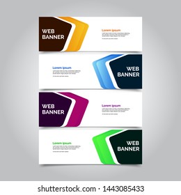 Set of four abstract vector banners.modern template design for web