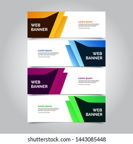 Set of four abstract vector banners.modern template design for web