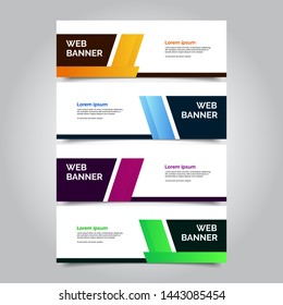 Set of four abstract vector banners.modern template design for web