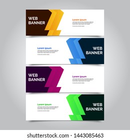 Set of four abstract vector banners.modern template design for web