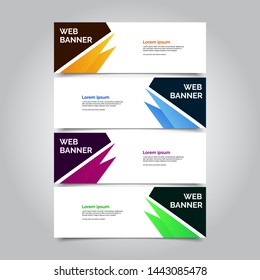 Set of four abstract vector banners.modern template design for web