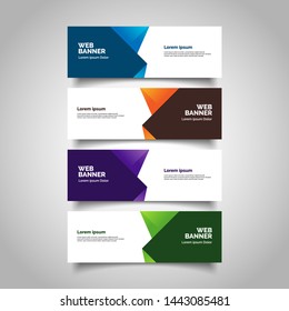 Set of four abstract vector banners.modern template design for web