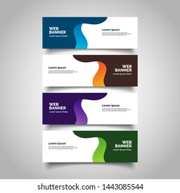Set of four abstract vector banners.modern template design for web