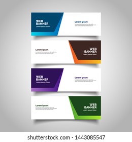 Set of four abstract vector banners.modern template design for web