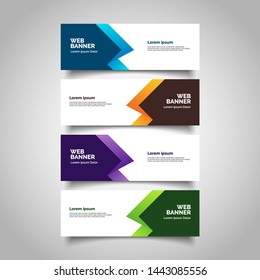 Set of four abstract vector banners.modern template design for web