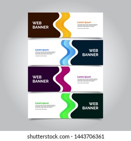 Set of four abstract vector banners.modern template design for web