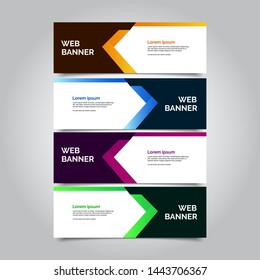 Set of four abstract vector banners.modern template design for web