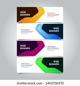 Set of four abstract vector banners.modern template design for web