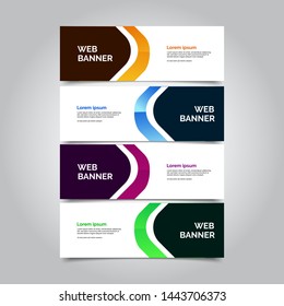 Set of four abstract vector banners.modern template design for web
