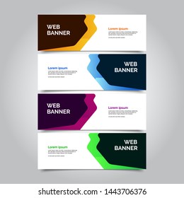Set of four abstract vector banners.modern template design for web