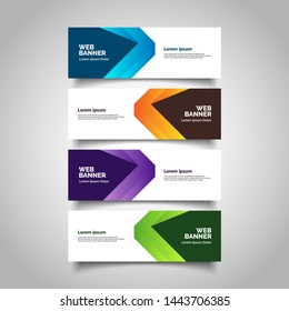 Set of four abstract vector banners.modern template design for web