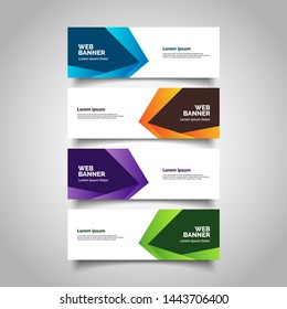 Set of four abstract vector banners.modern template design for web