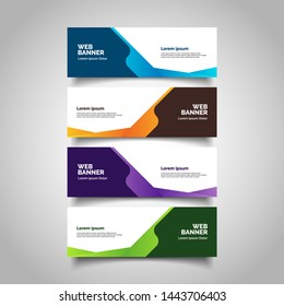 Set of four abstract vector banners.modern template design for web