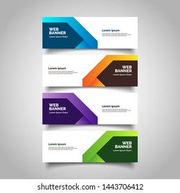 Set of four abstract vector banners.modern template design for web