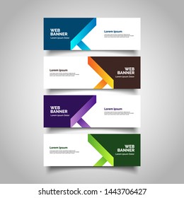 Set of four abstract vector banners.modern template design for web