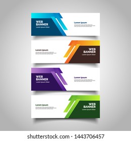 Set of four abstract vector banners.modern template design for web