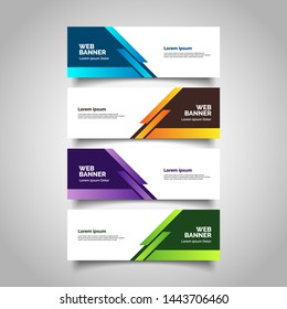 Set of four abstract vector banners.modern template design for web