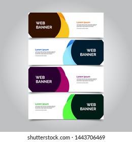 Set of four abstract vector banners.modern template design for web