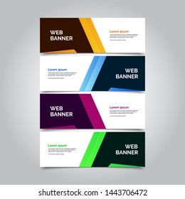 Set of four abstract vector banners.modern template design for web