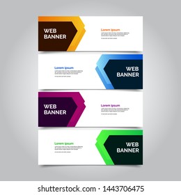 Set of four abstract vector banners.modern template design for web