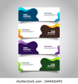Set of four abstract vector banners.modern template design for web