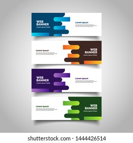 Set of four abstract vector banners.modern template design for web