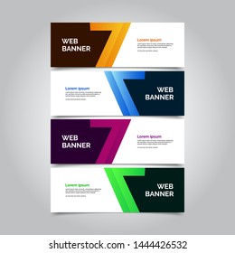 Set of four abstract vector banners.modern template design for web