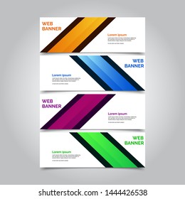 Set of four abstract vector banners.modern template design for web