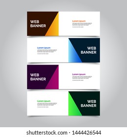 Set of four abstract vector banners.modern template design for web